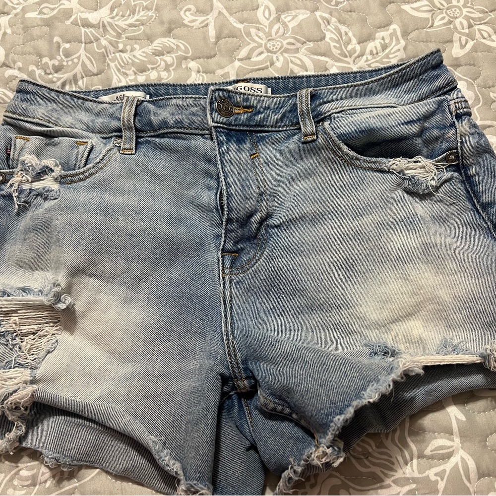 Vigoss Blue Distressed Jean Shorts